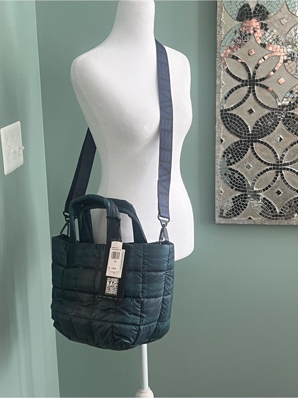 NWT VEE Collective Porter Small Plaid Tote - Picture 4 of 13